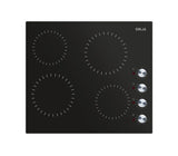 Tope de cocina eléctrico 4h 60cm negro Bari Drija