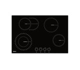 Tope de cocina eléctrico vitro bari 76 4Hornillas 220V 76x51x8 cm negro Drija