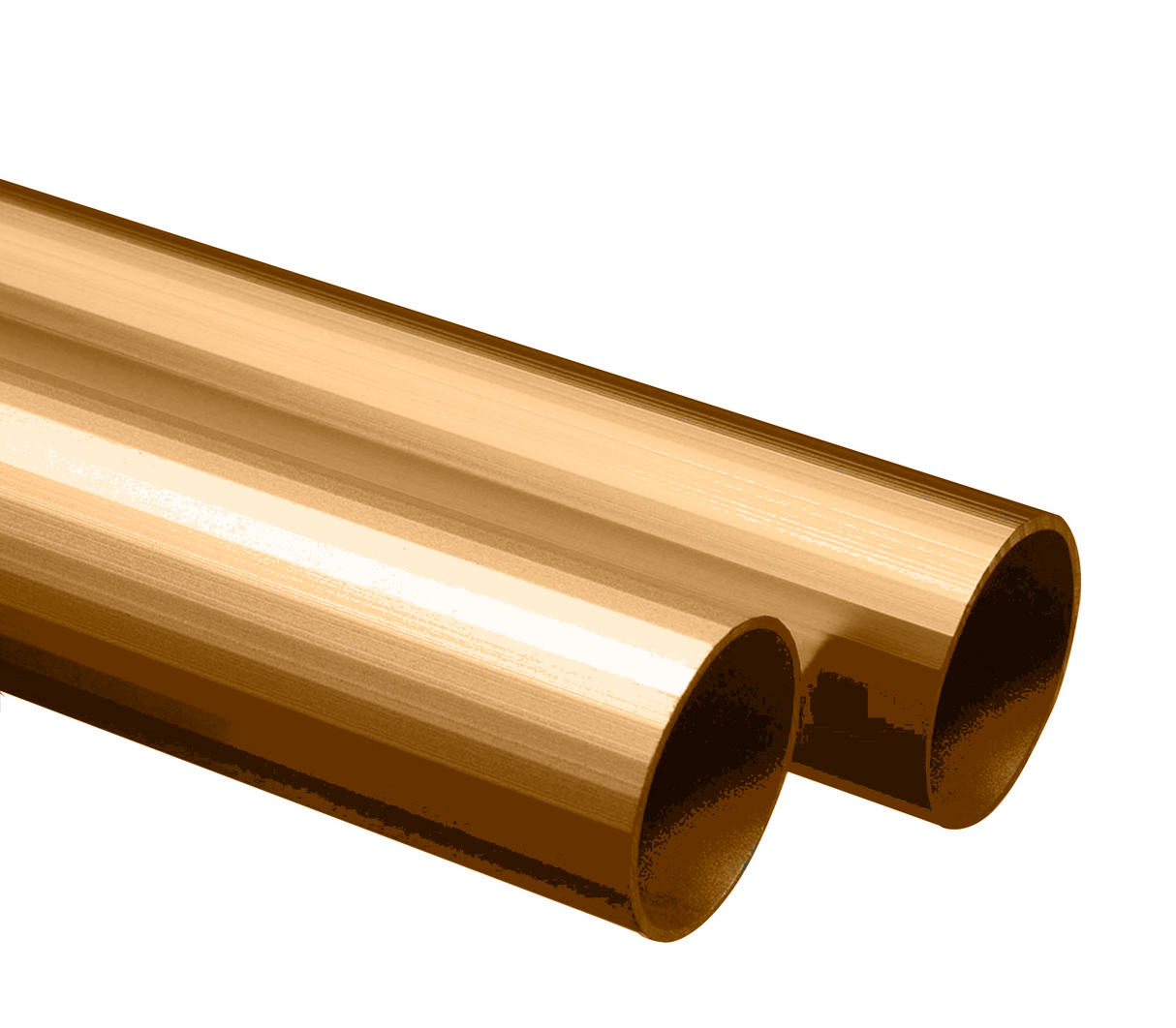 Tubo redondo aluminio oro 13mm x 1m Tauro
