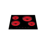 Tope de cocina eléctrico 4 hornillas 60cm (24") Prestige Negro Vetrux