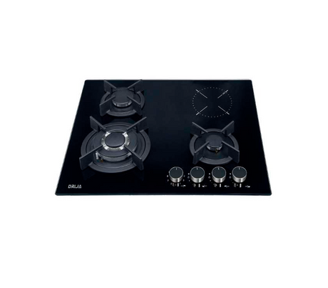 Tope de cocina dual sicilia touch 4h 60cm negro Drija
