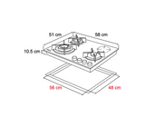 Tope de cocina dual sicilia touch 4h 60cm negro Drija