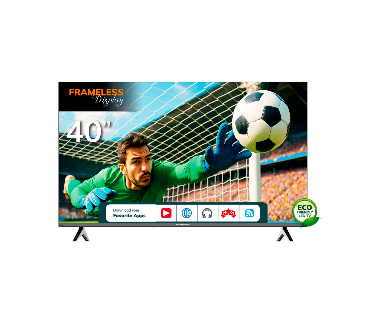 Tv 40" HD smart sin marco Android 14 Premier