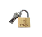 Candado plano de bronce caja Run