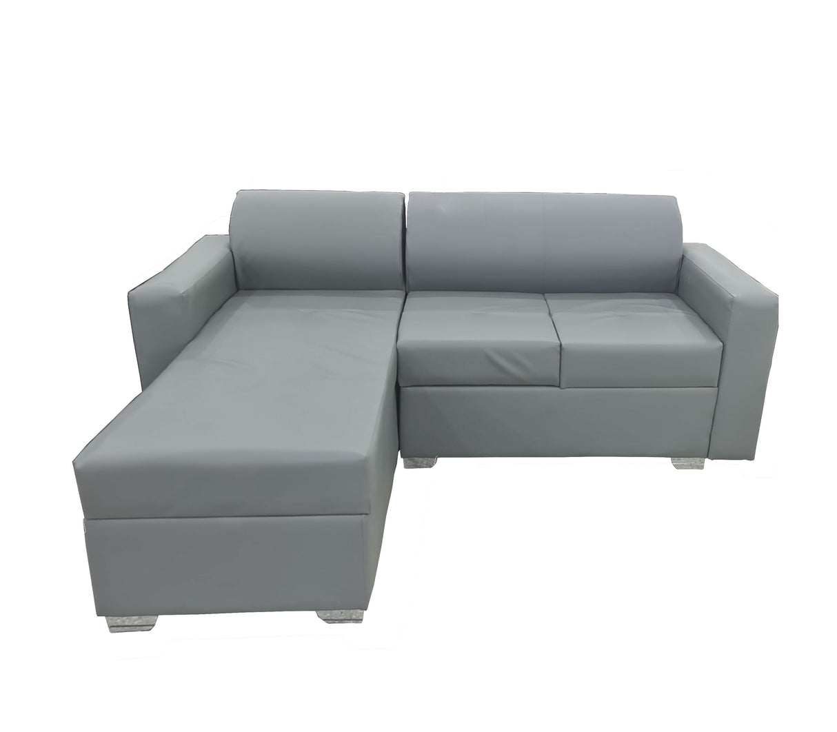 Juego de recibo modular tipo L Vigo 3 puestos + Chaiselongue Bipiel Okalia