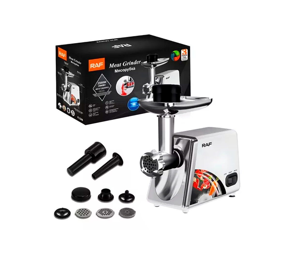 Molino de carne eléctrico 800w Raf