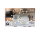 Juego de ollas DI´ROCCA blanco 10 piezas alta gama of26-10PCS ROCCIA
