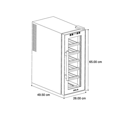 Vinera termoeléctrica 12 botellas Savignon Drija