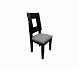 SILLA PARA COMEDOR CON TAPIZADO EN TELA GRIS MERCADO DEL MUEBLE