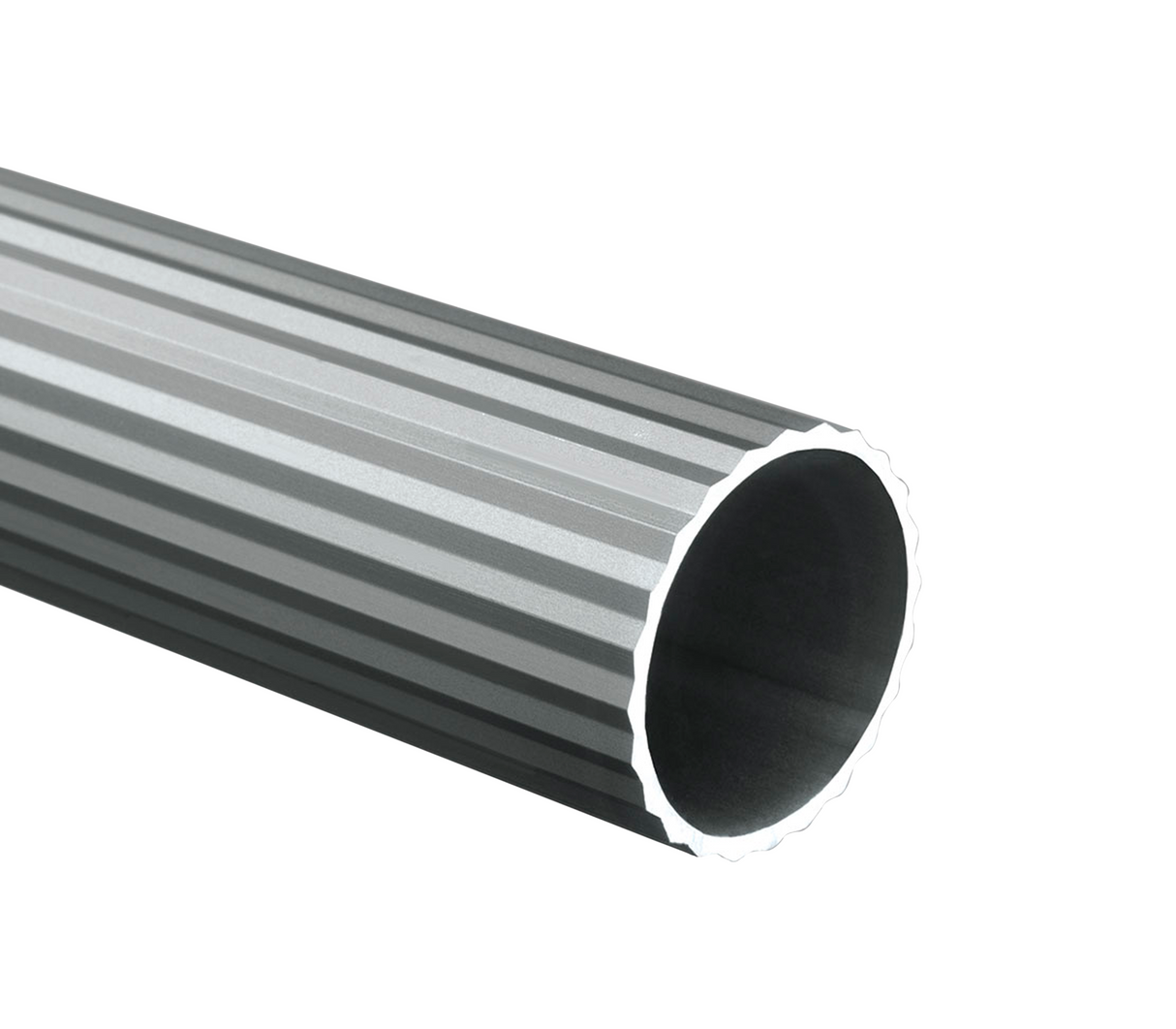 Tubo redondo acanalado aluminio nat. 25mm x 3m Tauro
